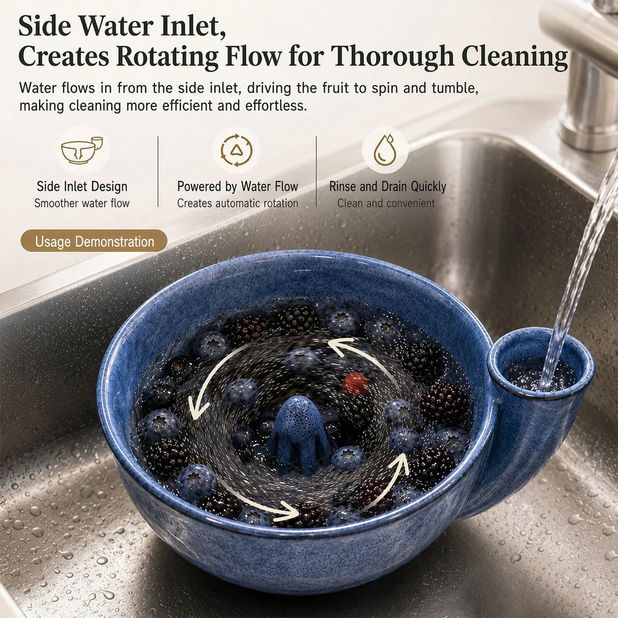 Spin & Clean Fruit Washer Bowl