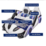 Speed Race Car LED Light Kids Bed