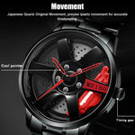 Waterproof Car Wheel Rim Wrist Men Watch