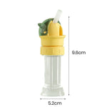 Colorful Twist-Open Built-in Straw Water Bottle