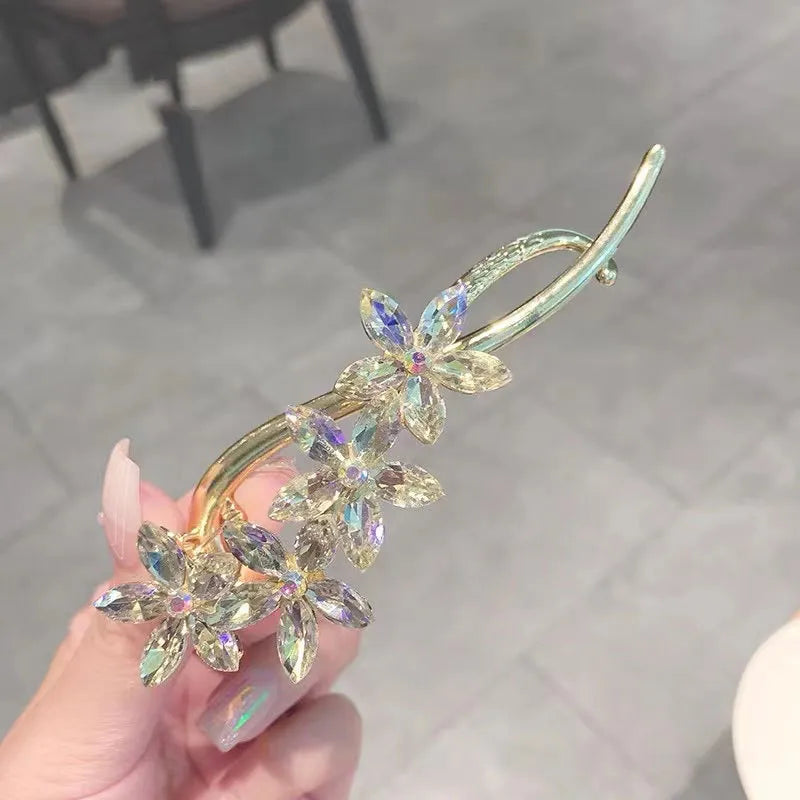 Butterfly Spark Zircon Flower Hairpin