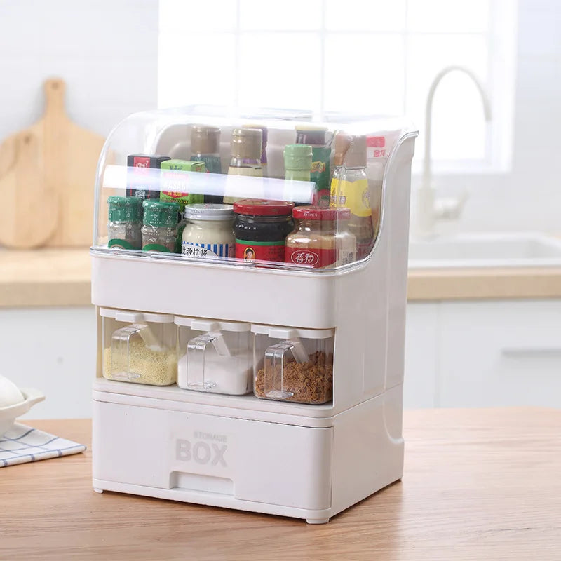 Easy Dispenser Kitchen Spice Organizer Box - Image 3