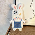 3D Cartoon Fluffy Bunny Cute iPhone Case