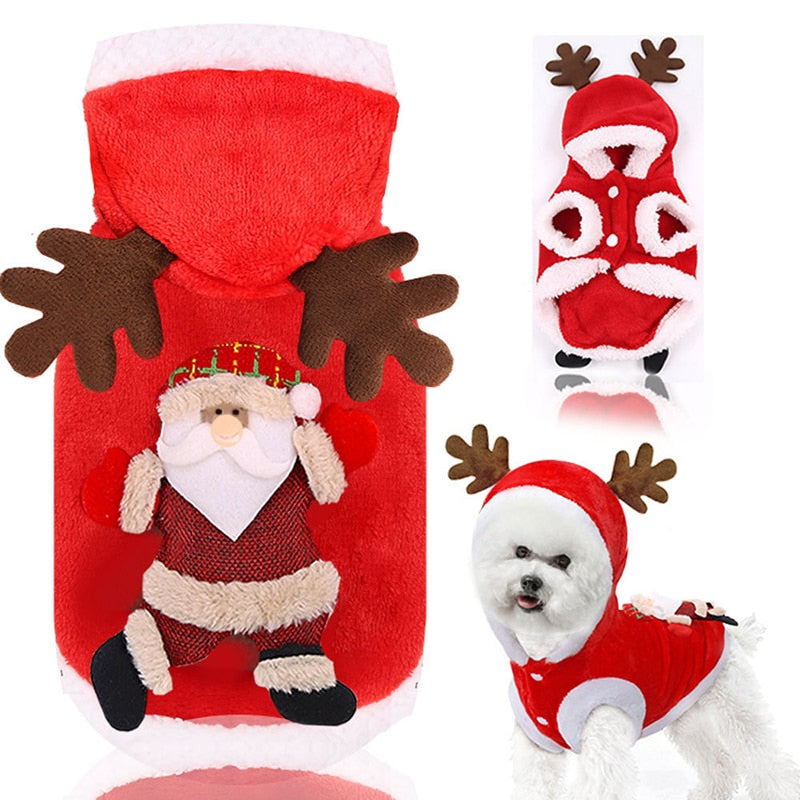 Santa Claus Home Winter Pet Costumes - Image 5