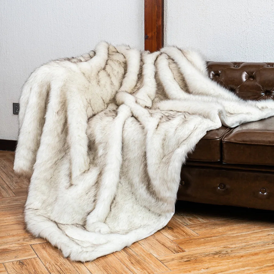 Cozy Couture Deluxe Faux Fur Sofa Blanket - Image 6