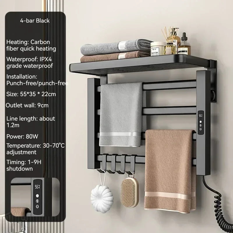 Intelligent Electric Heated Towel Drying Organizer Rack - Image 10