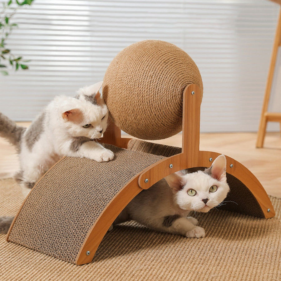 Wooden Cat Fun Play Scratcher Board - Image 6