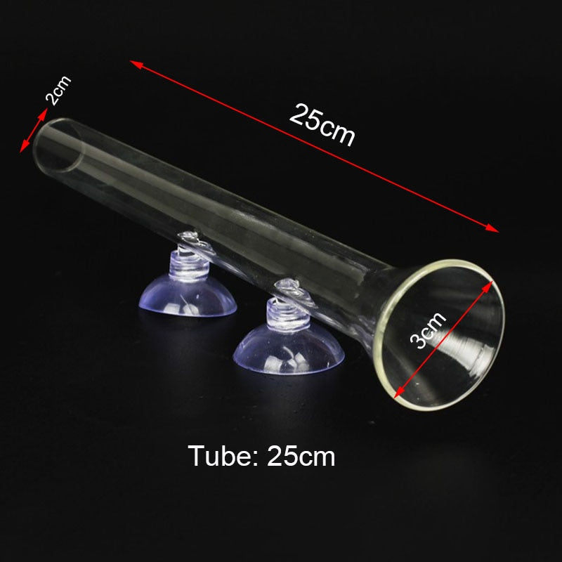 Transparent Aquarium Glass Tube Fish Feeder