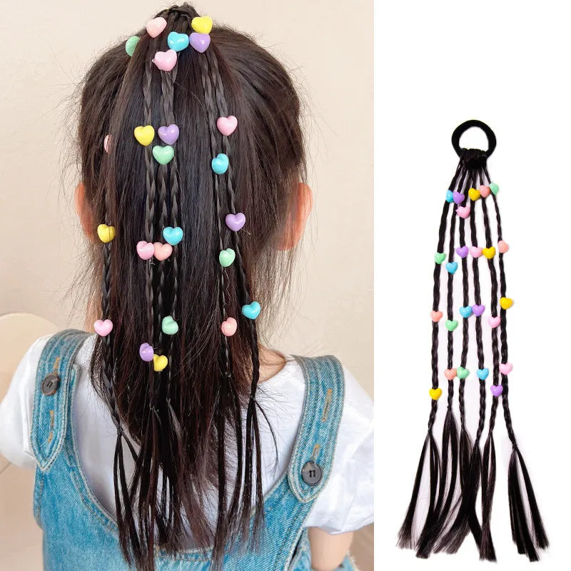 Floral Charm Ponytail Kids Hair Bands - Image 1
