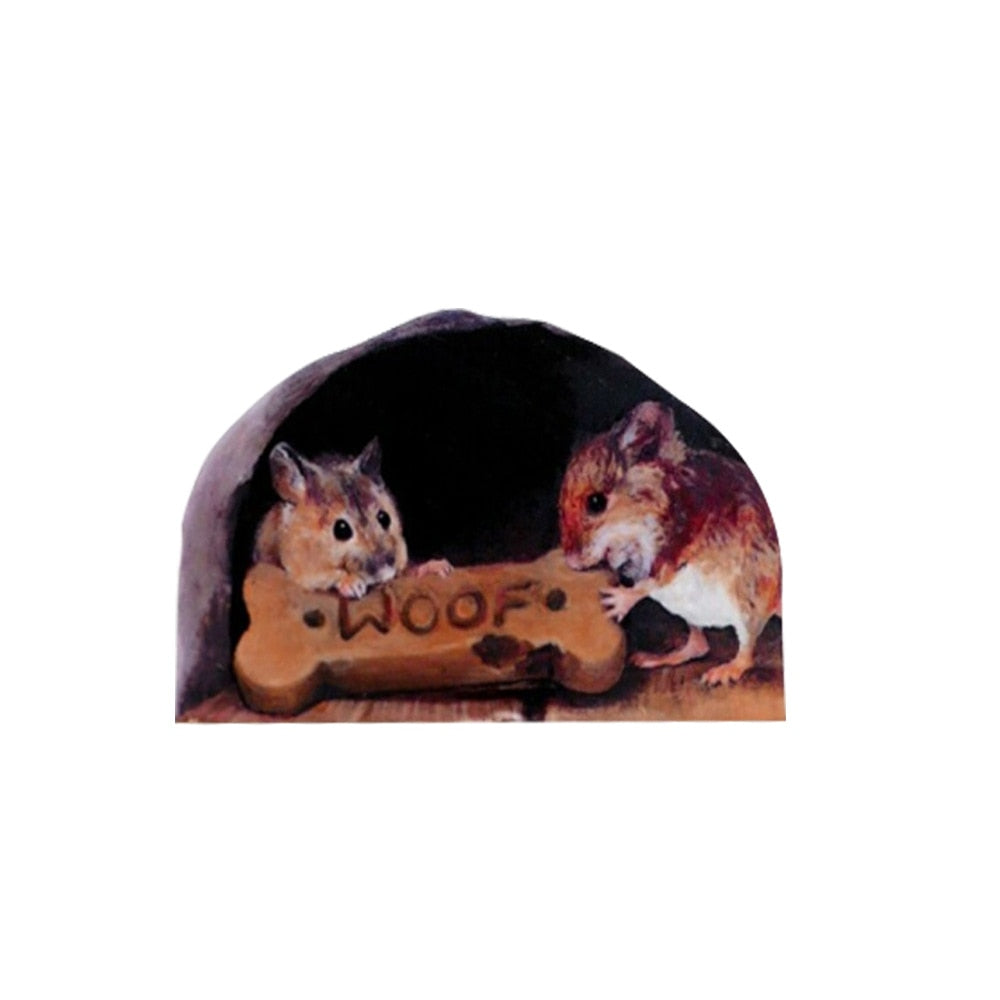 3D Mouse Hole Funny Wall Stickers