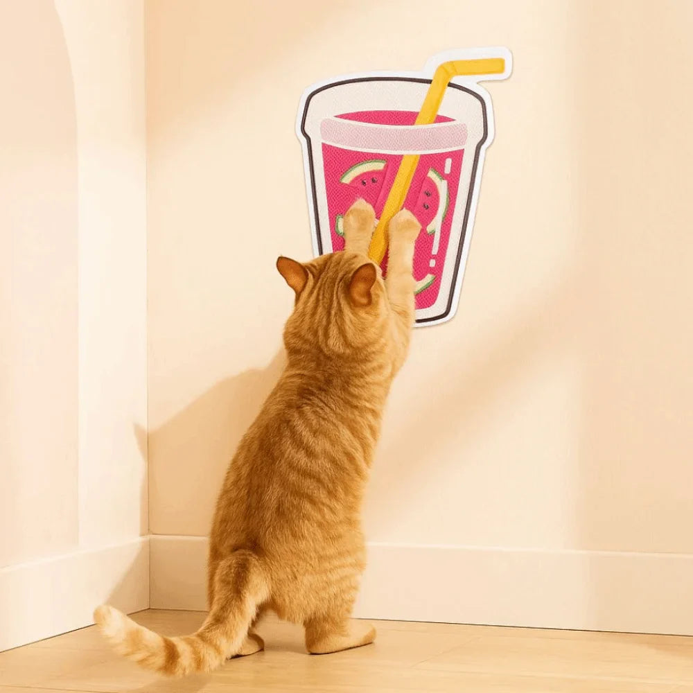 Cartoon Drink Shape Wall-Mounted Cat Scratching Board - Image 0