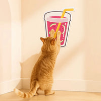Cartoon Drink Shape Wall-Mounted Cat Scratching Board - Image 0