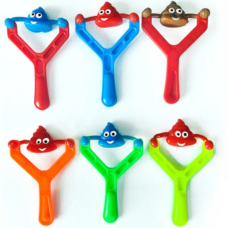 Elastic Poop Emoji Slingshot Toy - Image 1