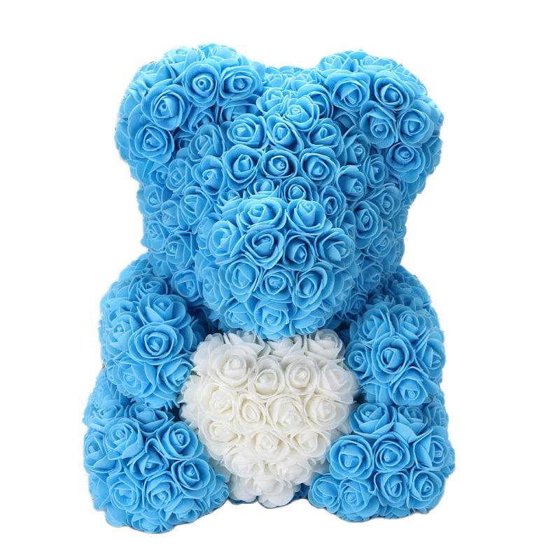 Artificial Rose Flowers Teddy Bear