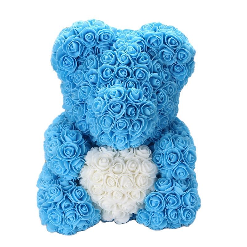 Artificial Rose Flowers Teddy Bear - Image 34
