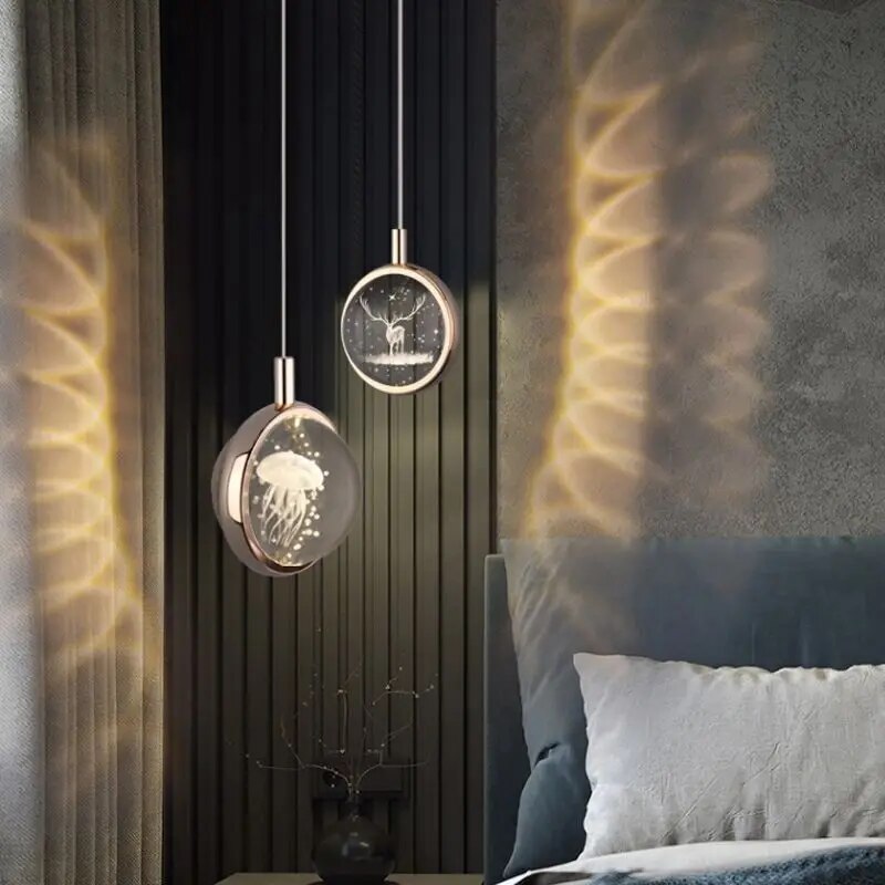 Romantic Crystal Rotating Mood LED Lights - Image 4