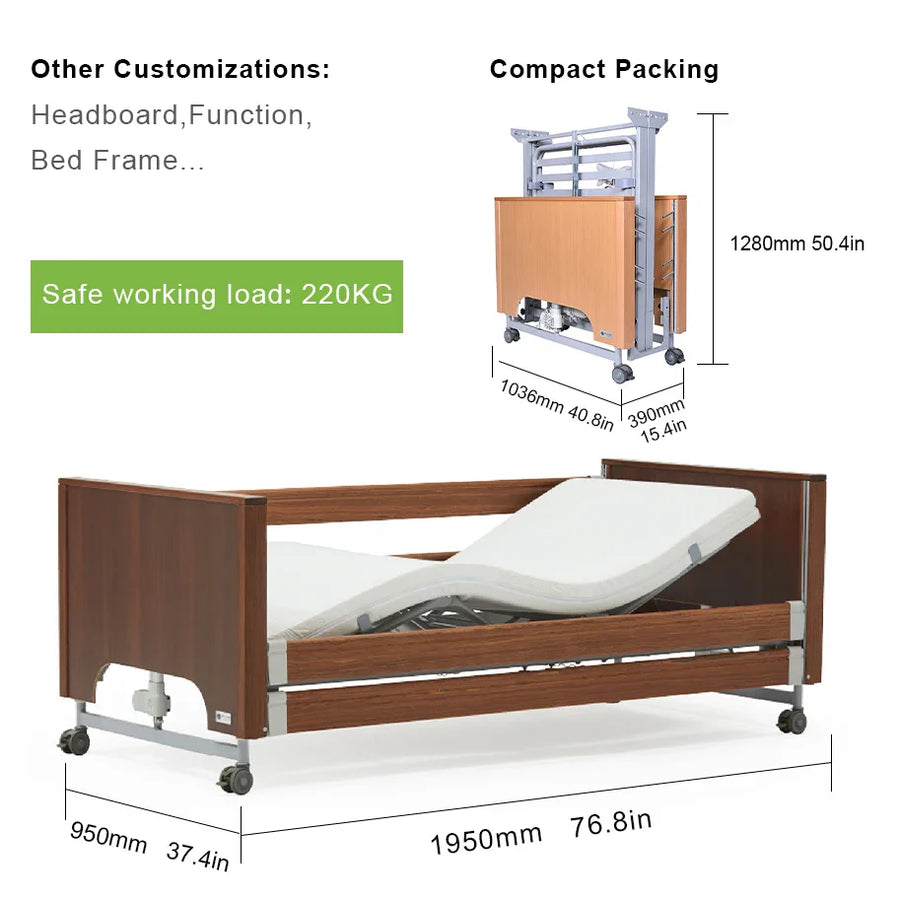 Electric Adjustable Patient Patient Care Bed - Image 5