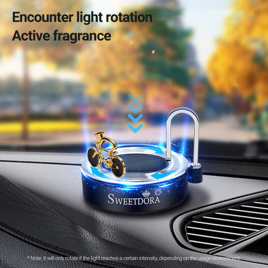 Mini Bicycle Car Solar Power Aromatherapy Decor - Image 2