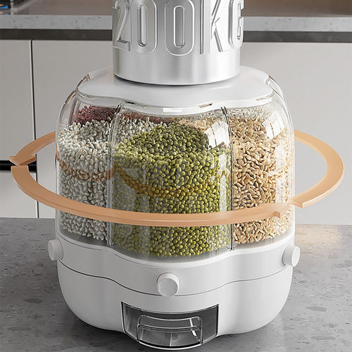 6-Grid Rotating Grain Storage Dispenser - Image 0