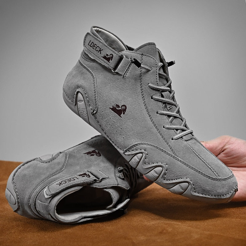 Italian Style Leather Casual Boots - Image 1