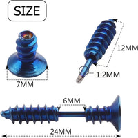 Realistic Screw Industrial Steel Earrings - Image 2