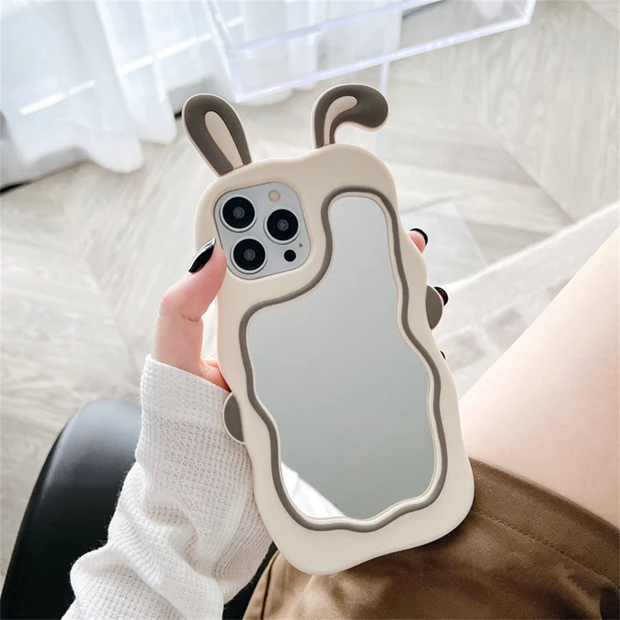 Rabbit Ear Make-Up Mirror iPhone Case - Image 3