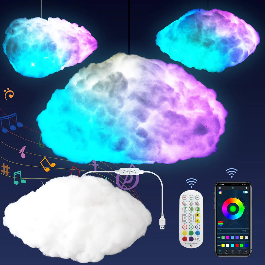 Cloudscape Glow 3D Cloud Smart Bedroom Light - Image 0