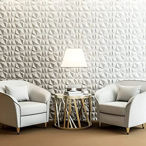 3D Diamond Design Decorative Matt Wall Panel Stickers - Image 0