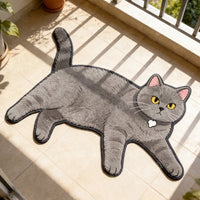 Pawprint Cute Cat-Shape Area Rug