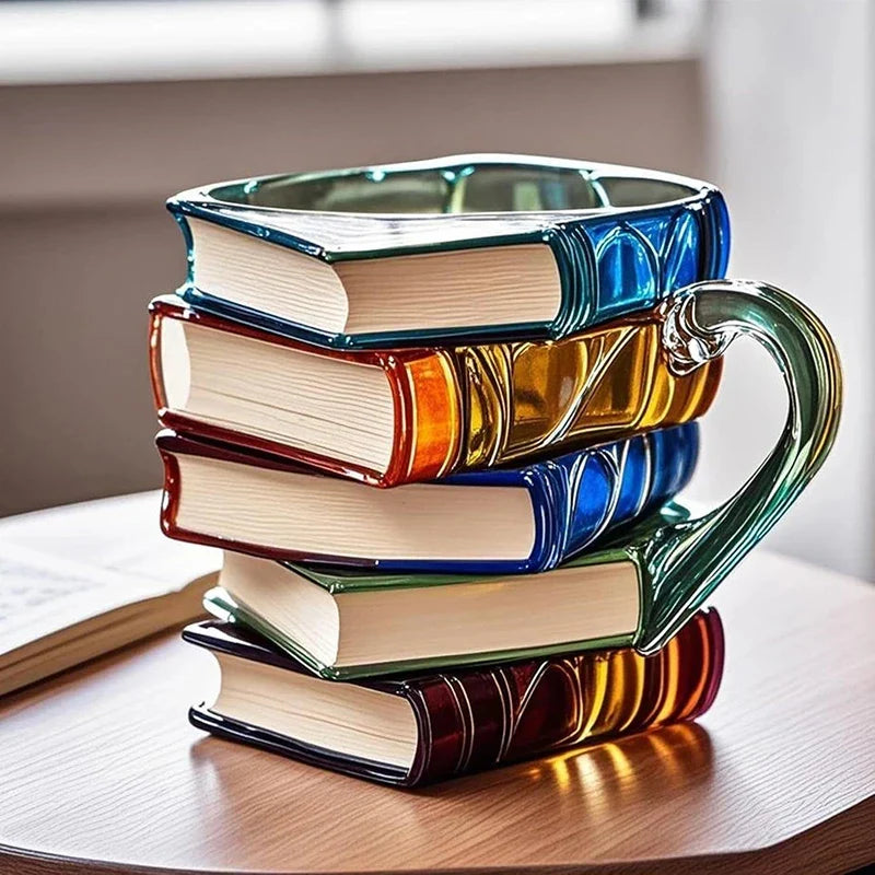 Stacked Books Shape Coffee Mug - Image 0