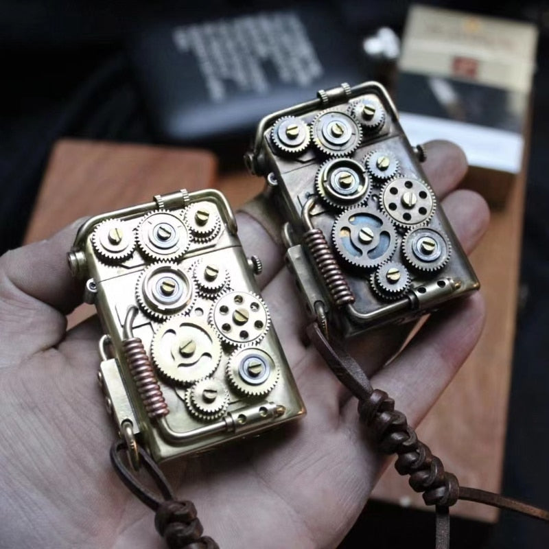 Handmade Vintage Raw Copper Automatic Lighter - Image 2