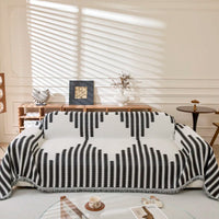 Geometric Lines Sofa Throw Cover Blanket - Image 11