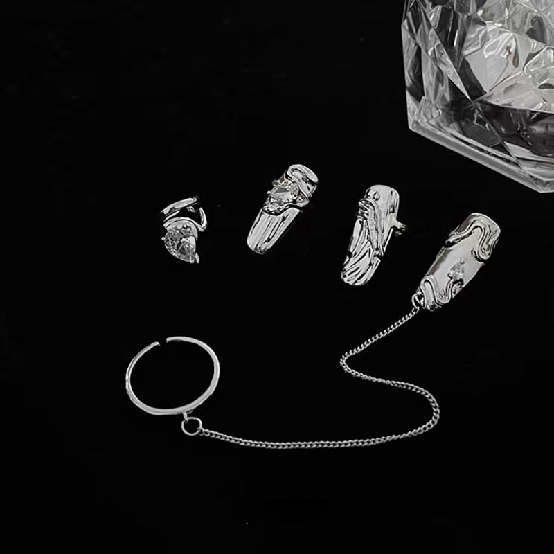 Creative Gothic Metal Nail Rings - Image 3