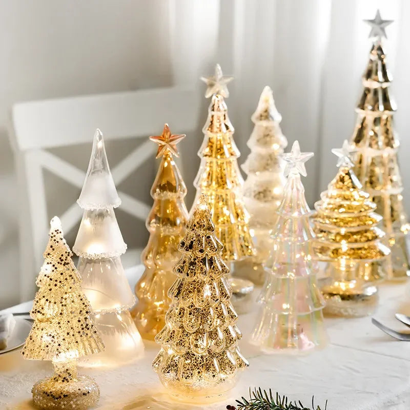 Christmas Time LED Frosted Glass Tree Lamp - Image 0