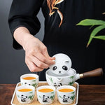 Panda Spin Rotating Tea Set