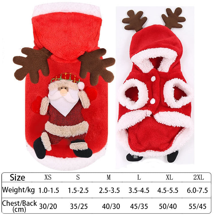 Santa Claus Home Winter Pet Costumes - Image 9