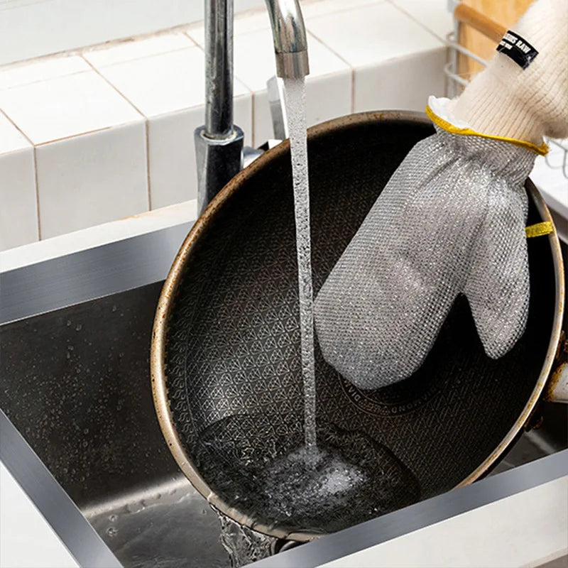 Heavy Duty Steel Wire Dishwashing Cleaning Gloves - Image 2