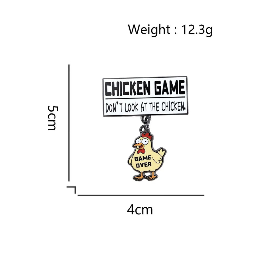 Spilla "Non guardare l'etichetta del pollo"