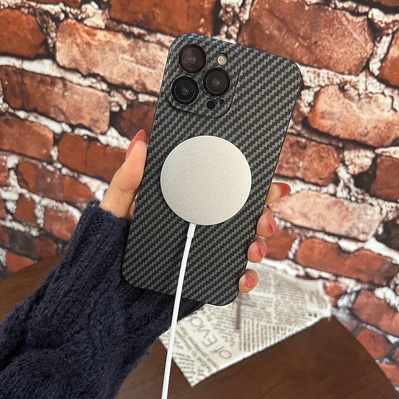 Carbon Fiber Magsafe Magnetic iPhone Case - Image 3