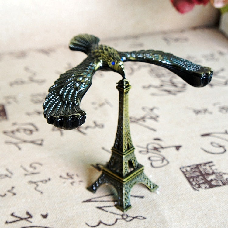 Retro Eagle Tower Balance Figurines - Image 1
