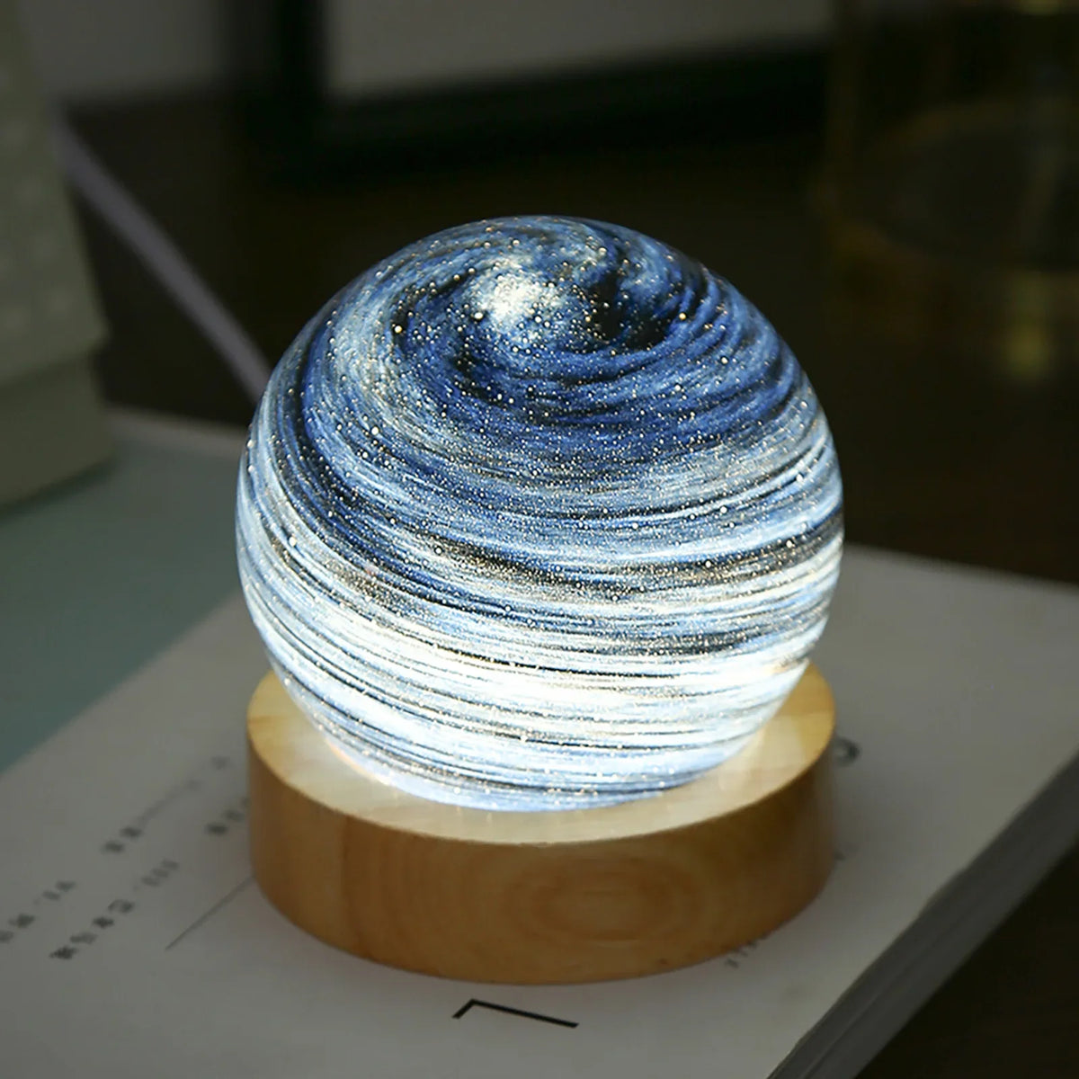 3D Crystal Planets Atmosphere Night Lamp