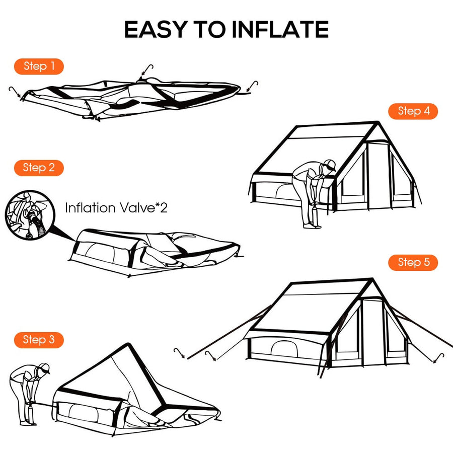 Quick Opening Inflatable Camping Tent House - Image 7
