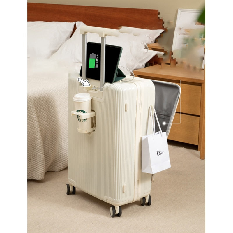 Multifunctional Password Protected Charge Easy Luggage - Image 0