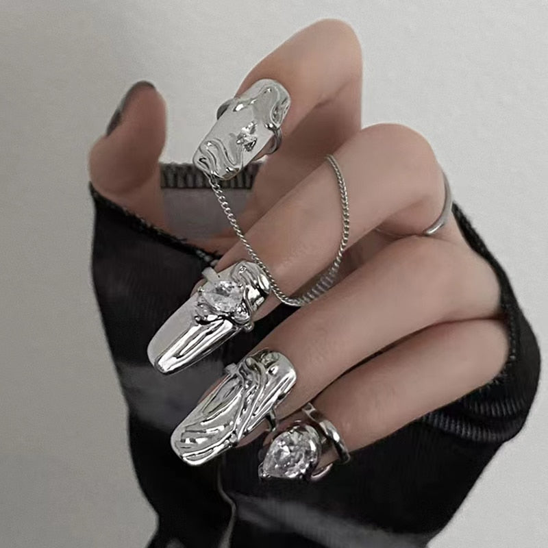 Creative Gothic Metal Nail Rings