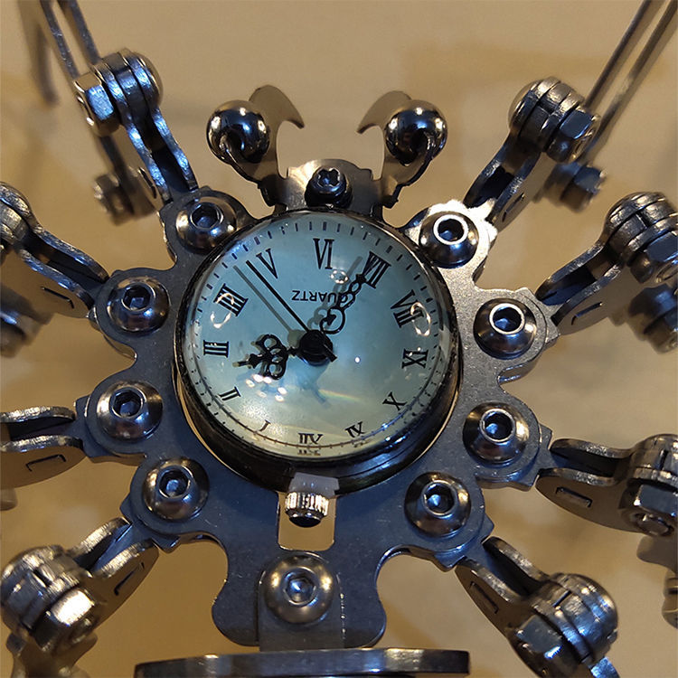 Robot spider Stainless Steel Mechanical Clock - Image 1