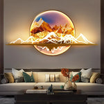 Mountain Sunset Scene LED Wall Lamp