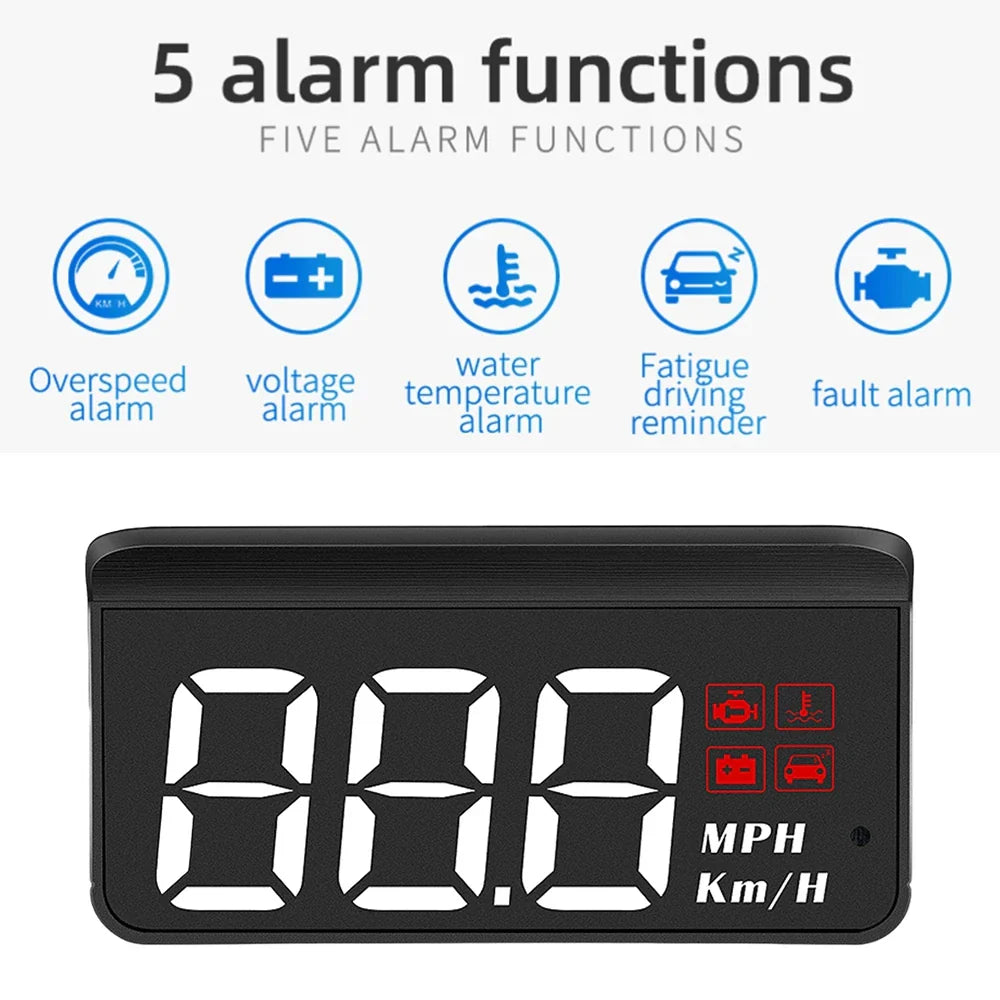 Digital HUD System Windshield Car Speedometer