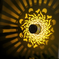 Geometric Pattern Decorative Solar Garden Wall Light - Image 0