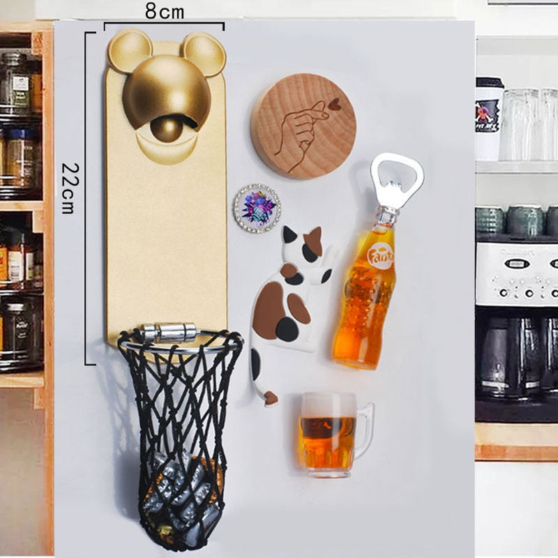 Fridge Magnetic Basketball Bottle Opener