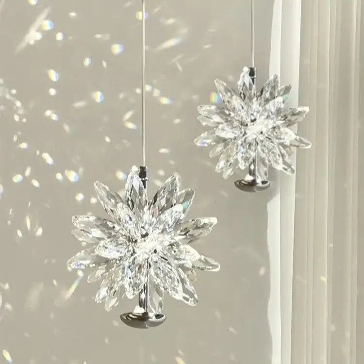 Prism Petal Crystal Ceiling Pendant Chandelier Light